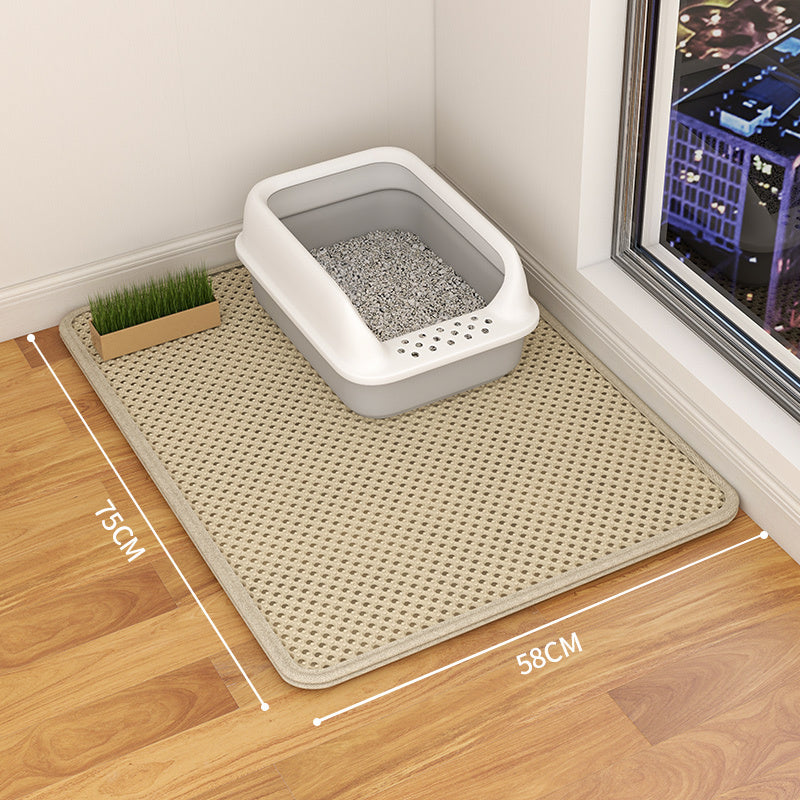 Tapis de litière pour chat double couche imperméable pour piège à urine, tapis de toilette antidérapant facile à nettoyer, tapis à gratter pour chat, grands tapis pour pieds 