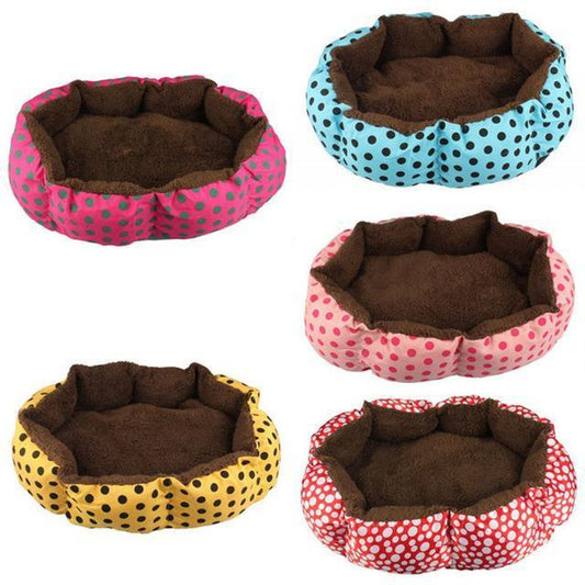 Soft Fleece Pet Dog Puppy Cat Warm Bed House Plush