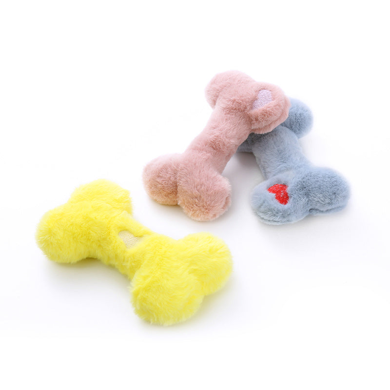 Jouets vocaux en peluche pour chien mignons contenant du BB appelé dents de broyage résistant aux morsures fournitures pour animaux de compagnie 