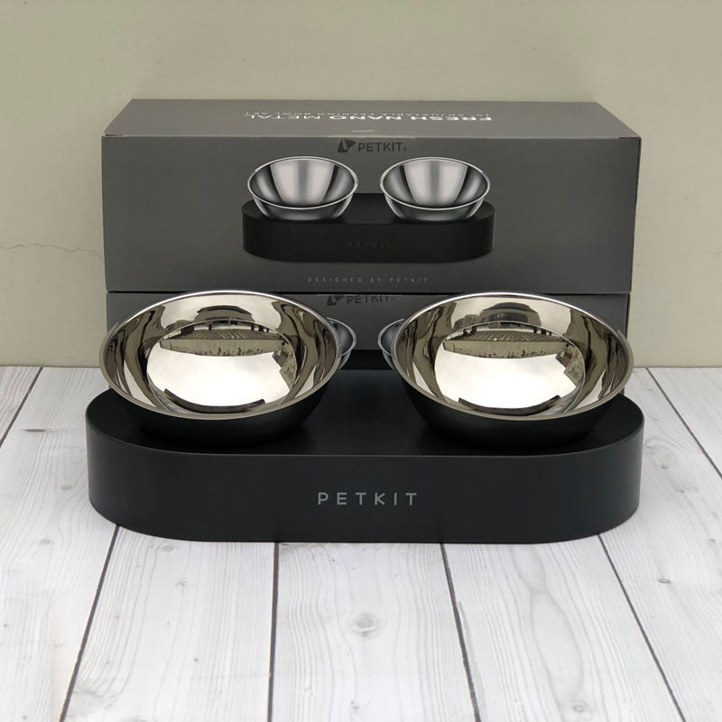 Adjustable Stainless Steel Pet Dog Cat Double Bowls Anti-Slip