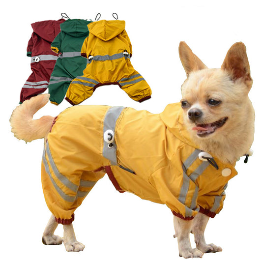 Vêtements imperméables pour chiens et chats, sweat à capuche réfléchissant, XS-XXL