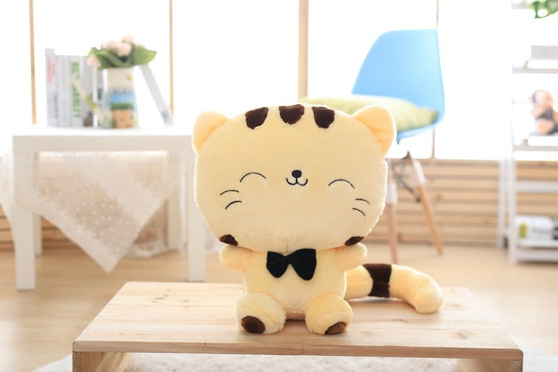 Jouets en peluche chat nouveau style 45cm, animaux en peluche colorés, poupée chat à grand visage, oreiller pour enfants, coussin pour bébé rose/bleu