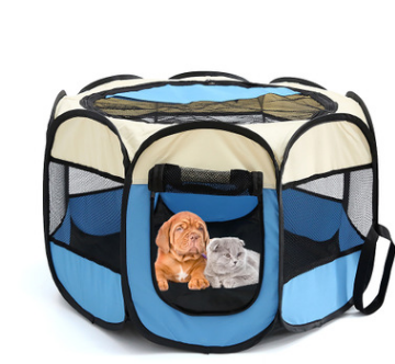 Valla octogonal plegable rápida para mascotas, tela Oxford 600D, impermeable y atrapante para gatos, jaula para perros, jaula para mascotas