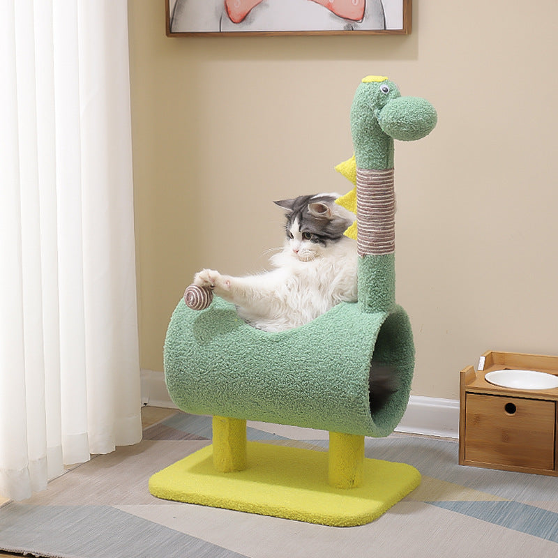 Wear-resistant Cat Climbing Frame With Litter