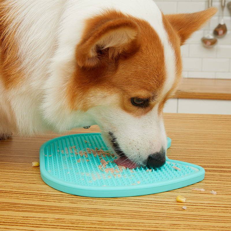 Cuenco de comida lenta para perros y gatos que lamen la lengua, doble cara