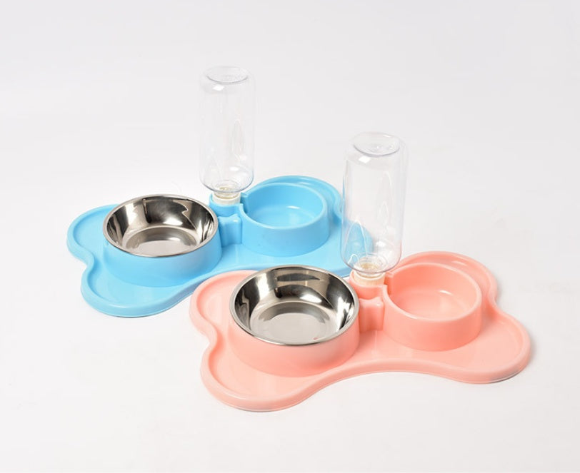 Fournitures pour animaux de compagnie Bol double automatique pour eau potable pour chien Bol double pour chien Bol pour nourriture pour animaux de compagnie Seau Teddy Law Bol pour animaux de compagnie