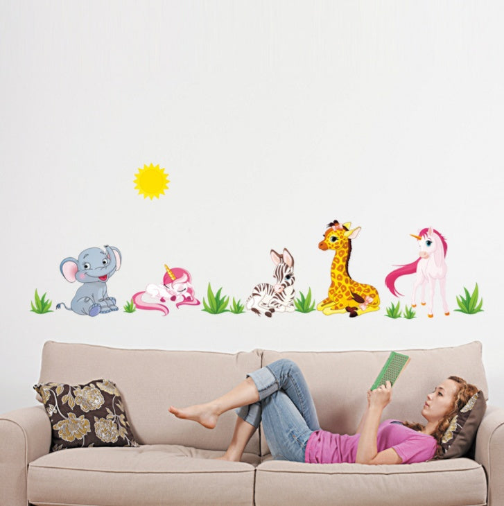 Vinilo decorativo para pared animales para habitación infantil