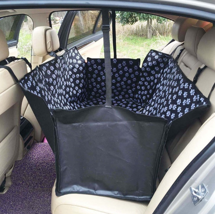 Transportadores de huellas para perros, cubierta impermeable para asiento de perro, alfombrilla para coche, Protector para hamaca con cinturón de seguridad D1010