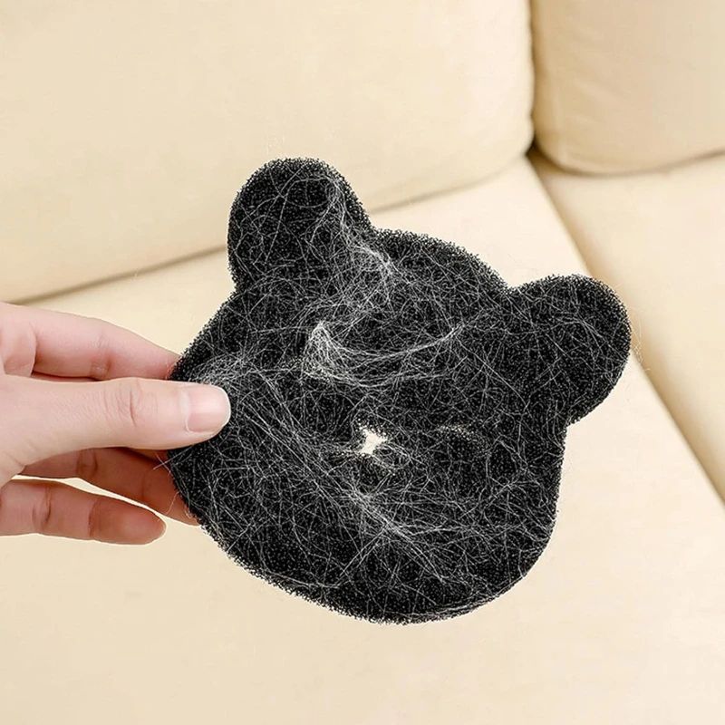 Bear Shape Sponge Cleaning Ball Washing Machine Laundry Ball Pet Hair Remover Reusable Clothes Sofa Cat Dog Hair Cleaning Sponge 2pcs