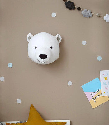 Ins animal head wall decoration cloth children''s room wall decoration Nordic creative bedroom wall hanging