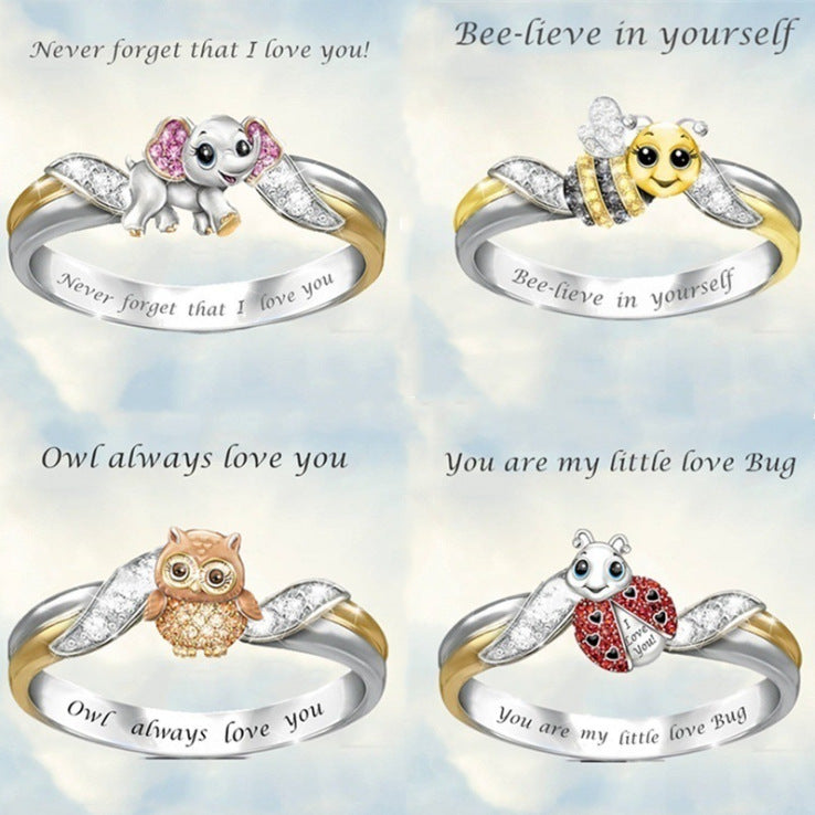 Animal owl Elephant Animal ring