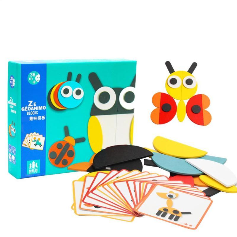 Wooden animal stereo puzzle