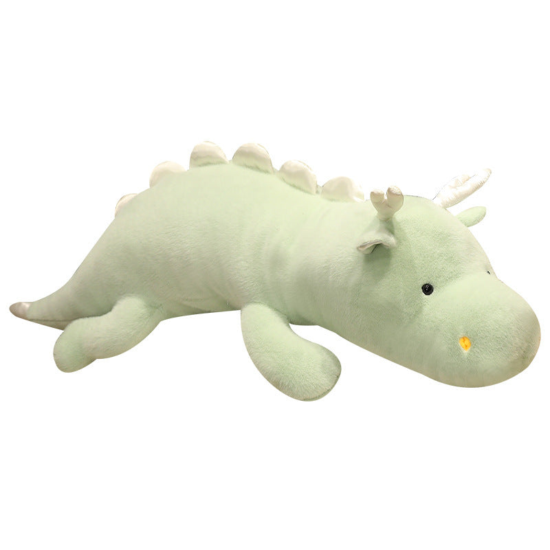 Oreiller de poupée Dragon blanc et bleu, jouet en peluche pour la maison, le salon, le canapé