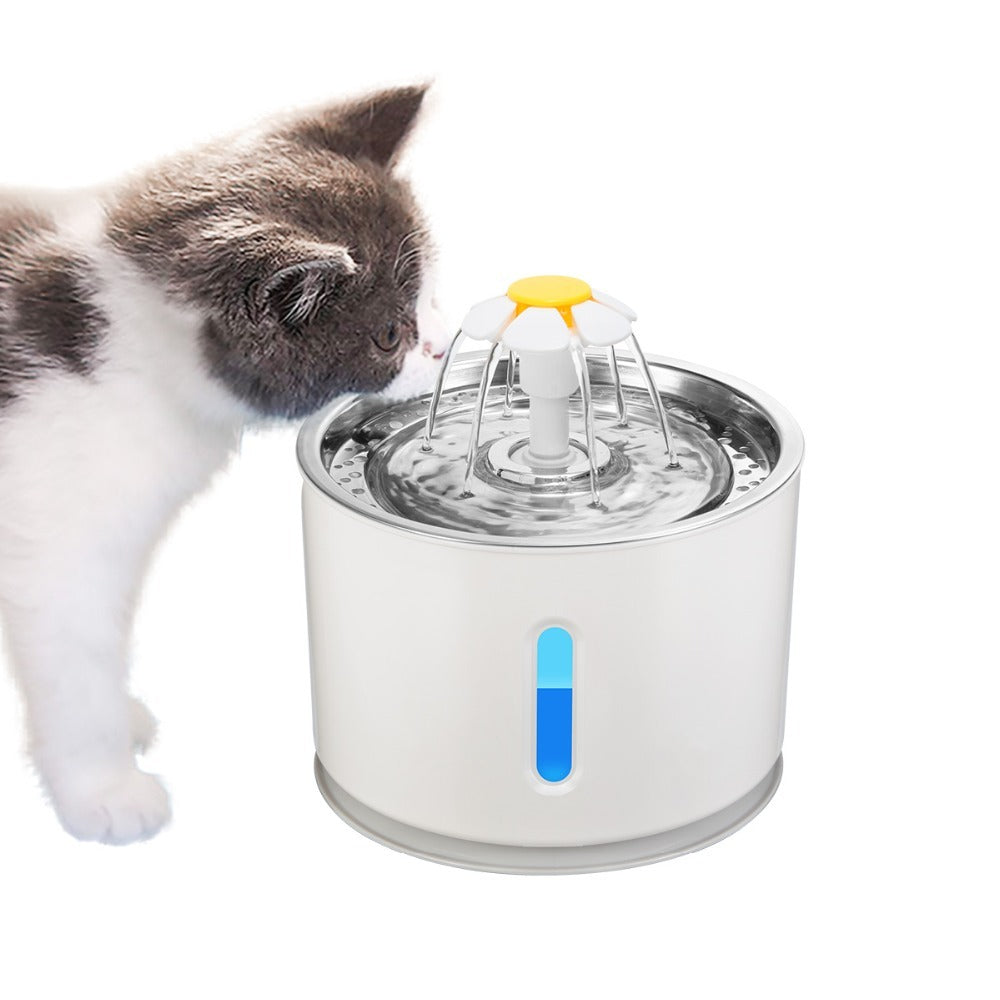 Fontaine à eau automatique pour chat avec lumière LED