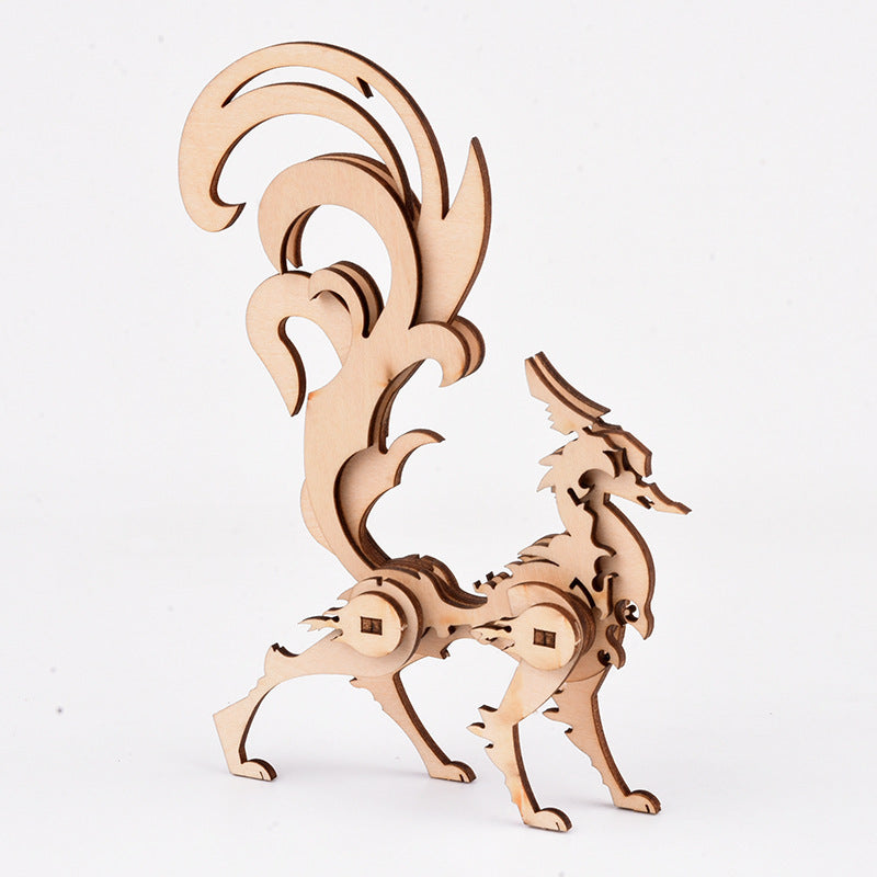 Wooden 3D animal puzzle