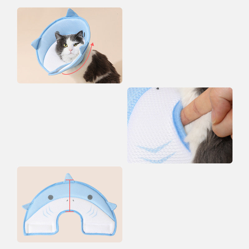 Collar De Recuperación Suave para Gatos Collar De Cono para Gatos Tela No Tejida Lazos para Collar Isabelino: Curación Protectora De Heridas Especialmente Diseñado para Gatos Y Cachorros: Fácil De Comer Y Beber