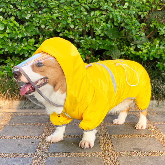 Chubasquero para perros Ropa impermeable para mascotas de cuatro patas