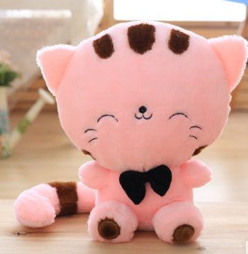 Jouets en peluche chat nouveau style 45cm, animaux en peluche colorés, poupée chat à grand visage, oreiller pour enfants, coussin pour bébé rose/bleu