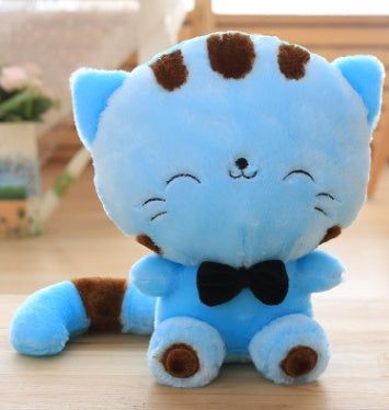 45 cm lindo nuevo estilo gato juguetes de peluche animales de peluche colorido cara grande gato muñeca niños almohada bebé cojín rosa/azul