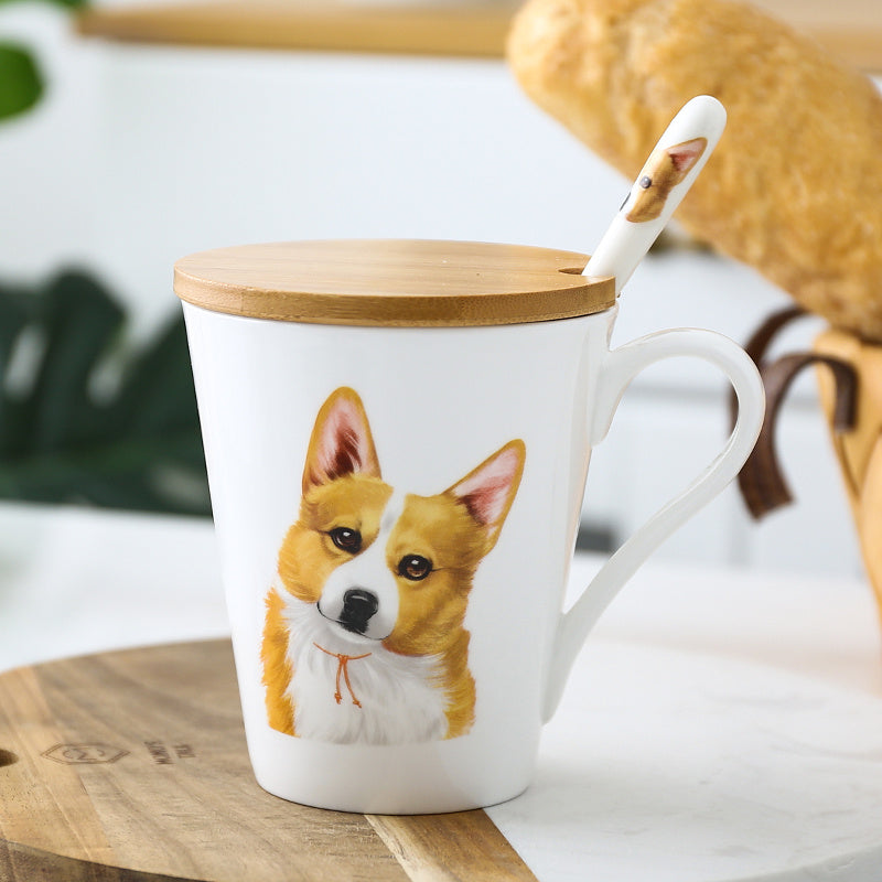 Taza de cerámica animal perro