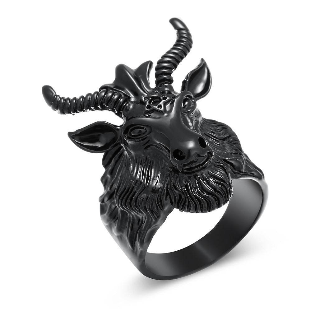 Animal sheep head ring