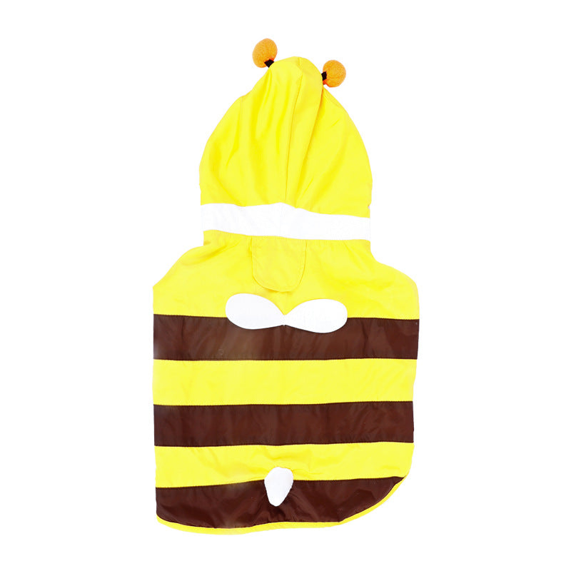 Ropa impermeable para mascotas de abejas.