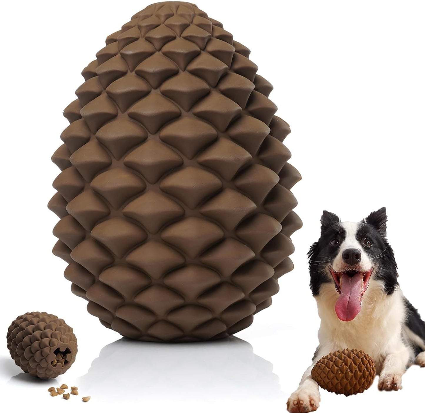 Juguetes resistentes para perros con forma de piña para masticadores agresivos Juguetes para masticar para perros con dispensador interactivo de golosinas Juguete indestructible para perros medianos y grandes Regalos resistentes para perros