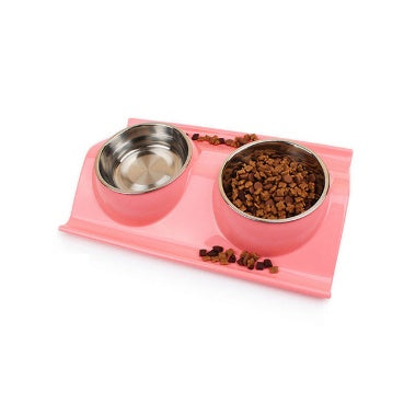 Cuenco para perros y gatos, cuenco para cachorros, cuenco para almacenar agua y alimentos, cuenco para arroz de acero inoxidable de resina PP no tóxica, 3 colores 