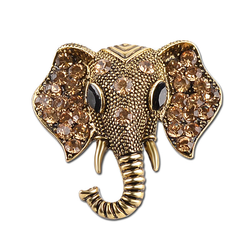 Animal alloy diamond brooch