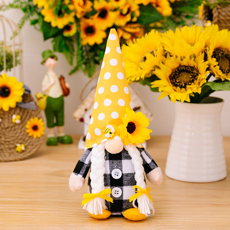 Bee Plush Faceless Old Man Doll