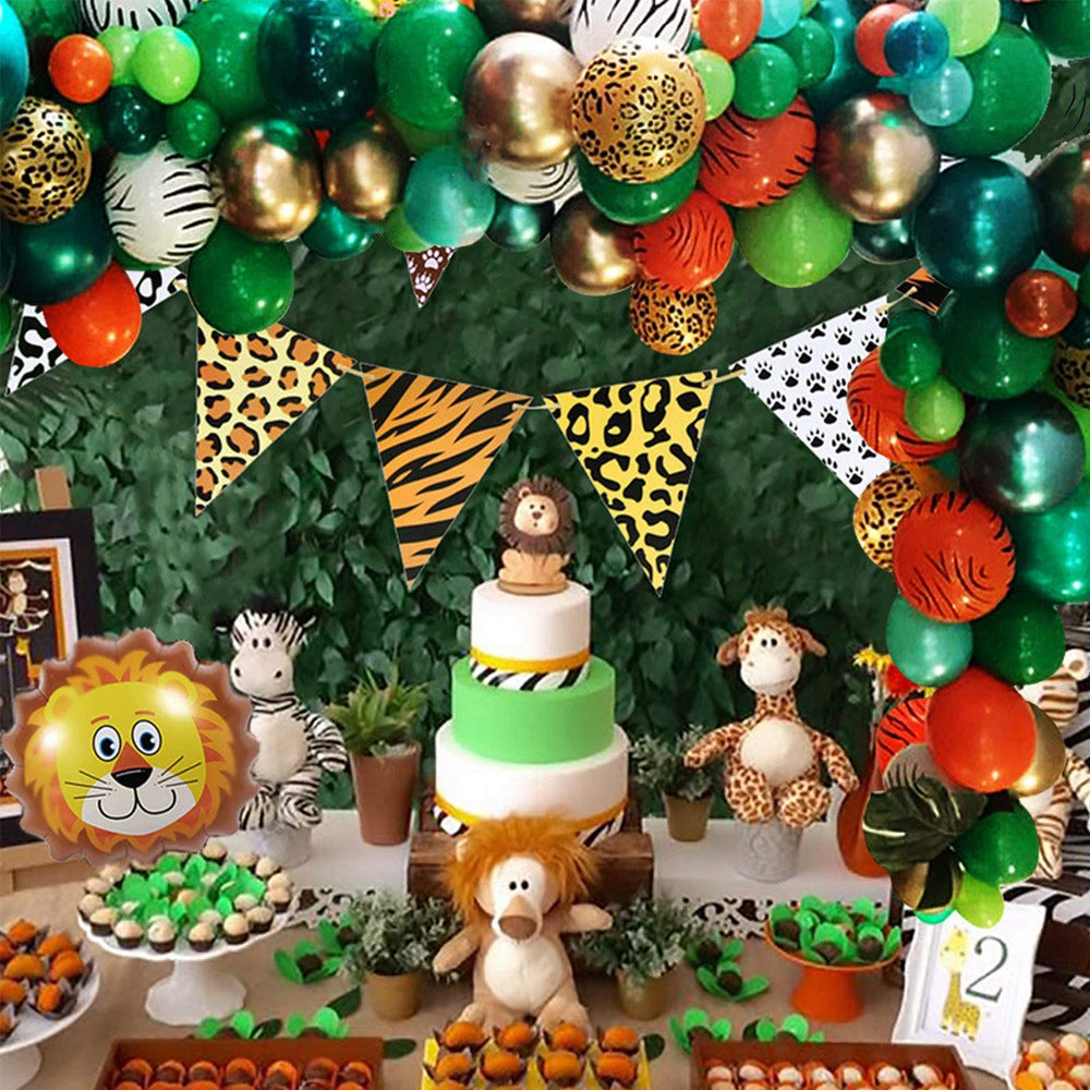 Animal balloon decoration scene