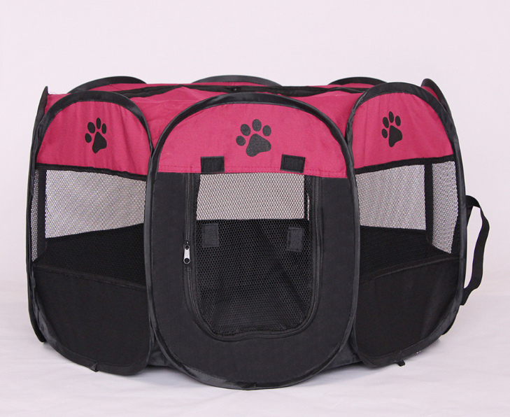 Valla octogonal plegable rápida para mascotas, tela Oxford 600D, impermeable y atrapante para gatos, jaula para perros, jaula para mascotas