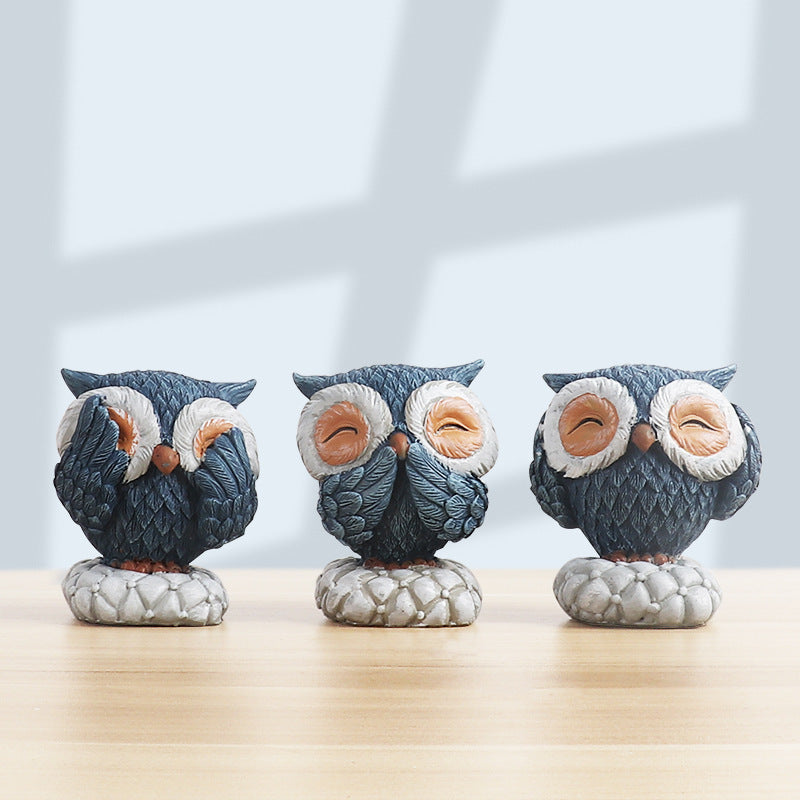 Owl Animal Ornaments Simple And Cute Home Accessories