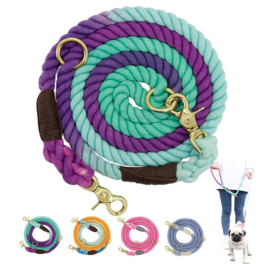 Deux-en-un glisser deux Double tête Double chien marche chien corde demi-chaîne collier petit chien