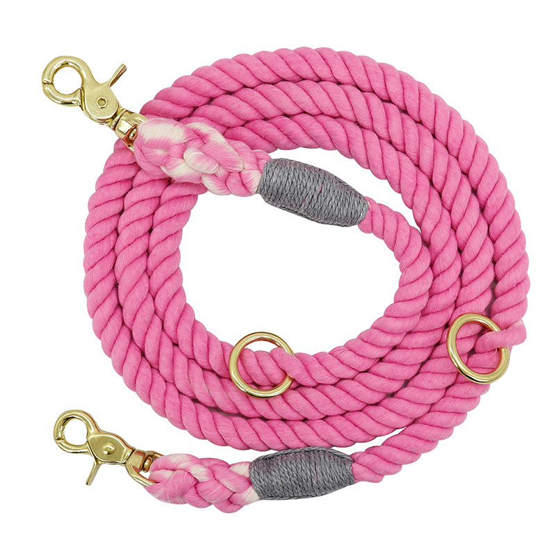 Deux-en-un glisser deux Double tête Double chien marche chien corde demi-chaîne collier petit chien