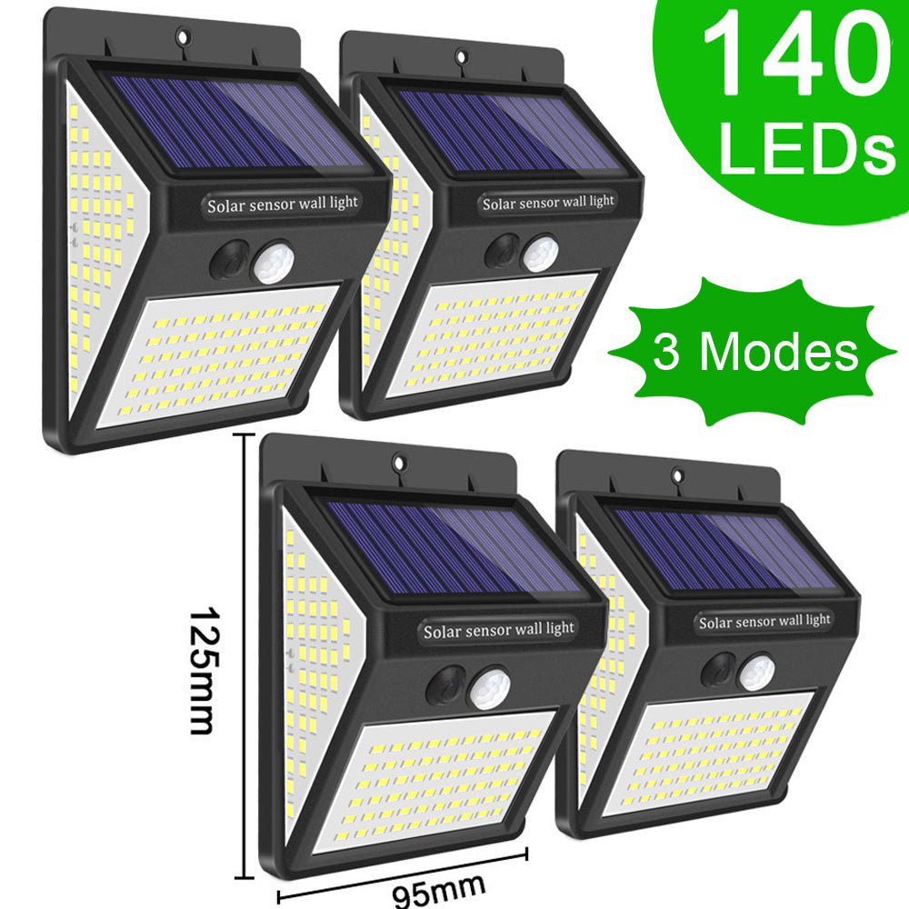 3 le mode 140 a mené le mouvement extérieur de lumières solaires de sécurité de jardin