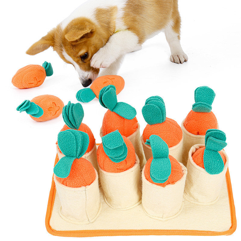 Juego de rompecabezas de rábano para tirar, juguete para perros, entrenamiento de fugas lentas de comida, juego para olfatear, suministros de juguetes para mascotas