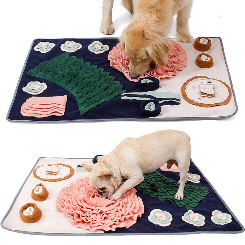 Alfombra para olfatear mascotas de comida de estilo occidental para mesa de comedor