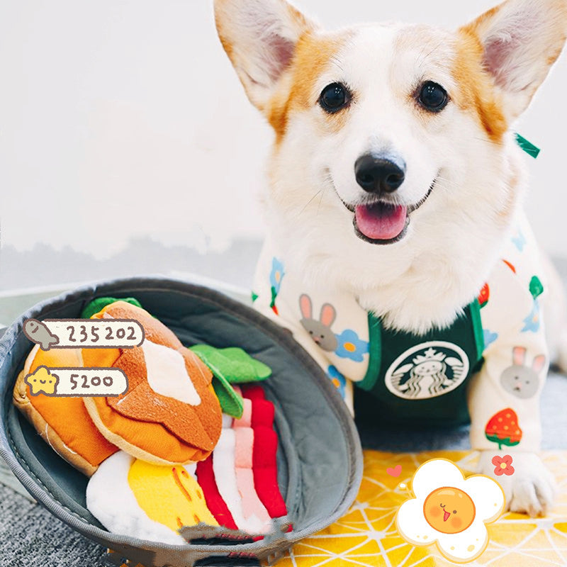 Oler la olla del desayuno Juguetes vocales para mascotas