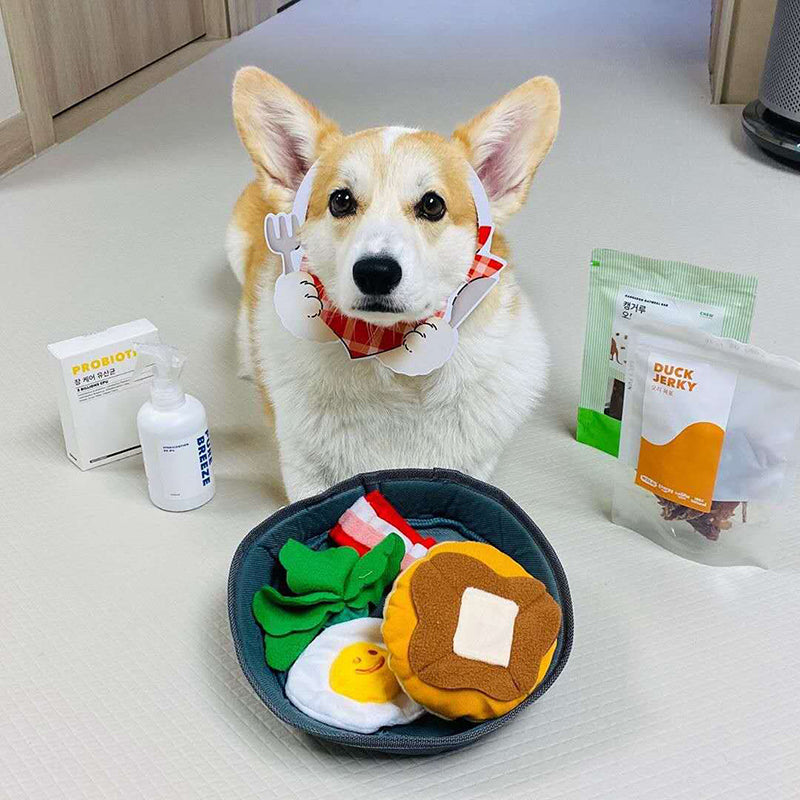 Oler la olla del desayuno Juguetes vocales para mascotas