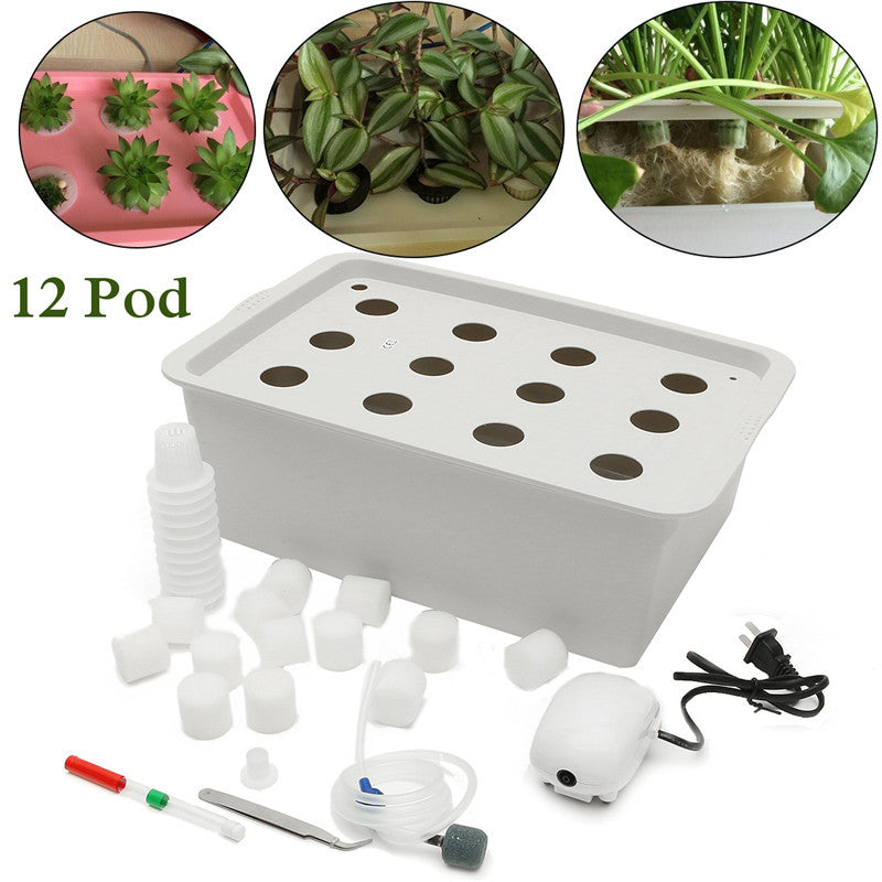 12 Holes Plant Site Hydroponic Garden Pots Planters System I