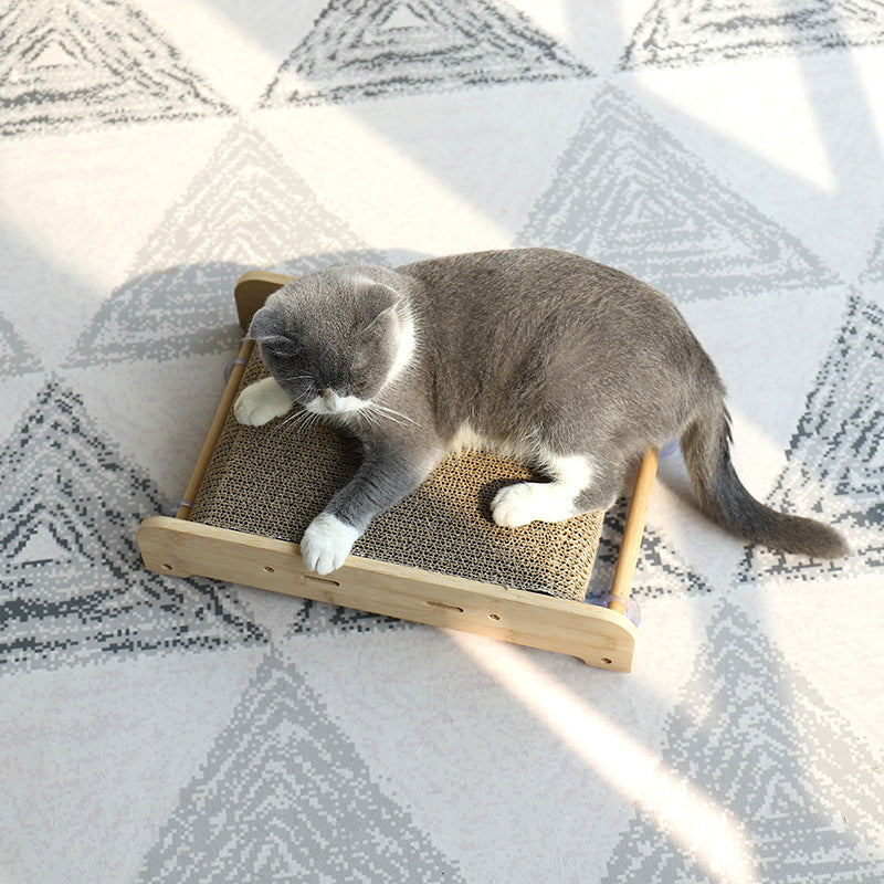 Broyeur à griffes vertical en papier ondulé à ventouse pour protéger le canapé, jouet pour chat résistant à l'usure