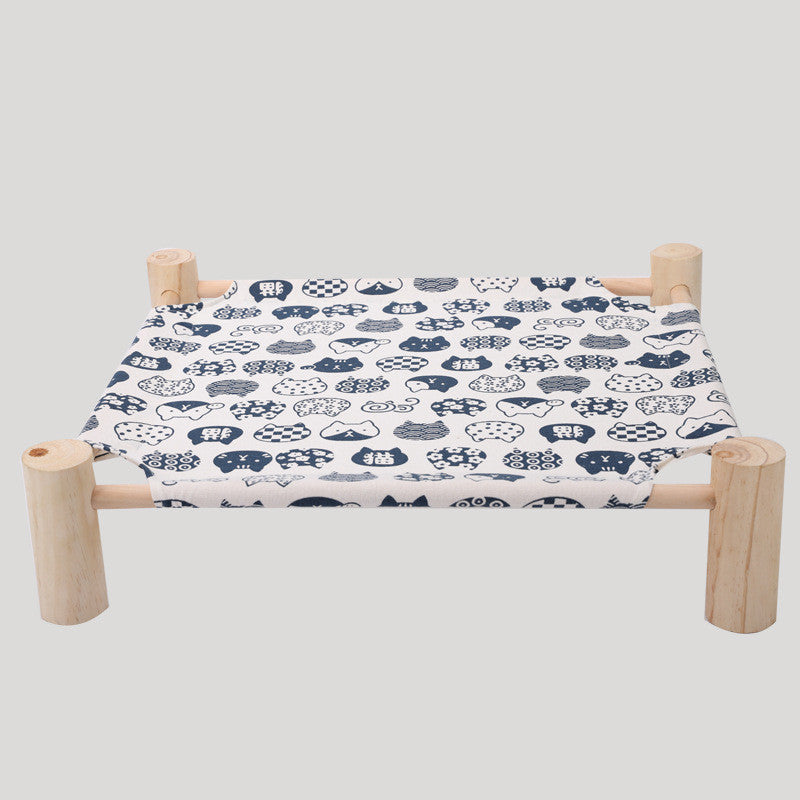 Cama para perros de madera maciza extraíble y lavable