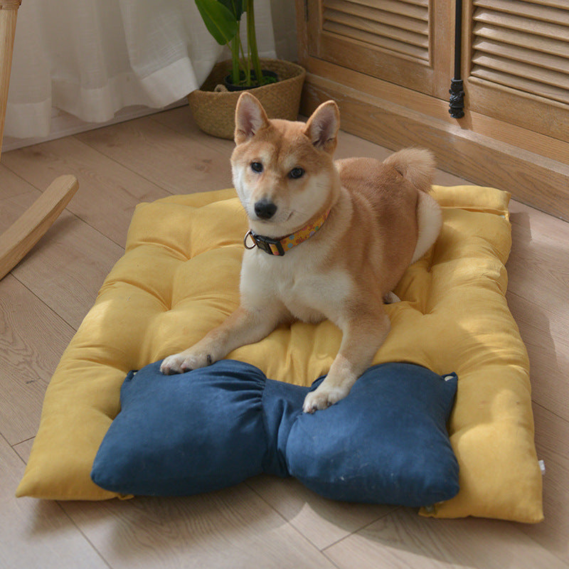 Cama para gatos, alfombrilla para las cuatro estaciones, alfombrilla para mascotas de uso general, peluche, lucha, suministros cálidos para mascotas pequeñas, medianas y grandes