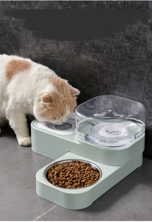 Bol de nourriture pour chat d'eau potable automatique bol de boisson Anti-renversement pour chat bol de riz pour chat