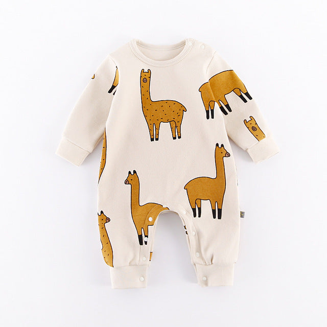 Baby Cute Animal Romper Boys Girls Jumpsuit Outfits Long