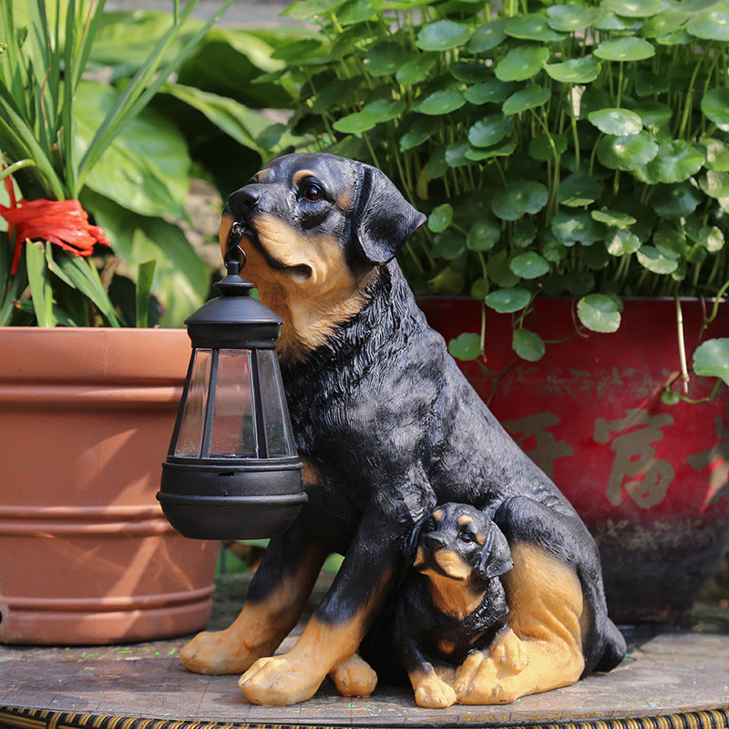 Adornos de cachorro de simulación animal