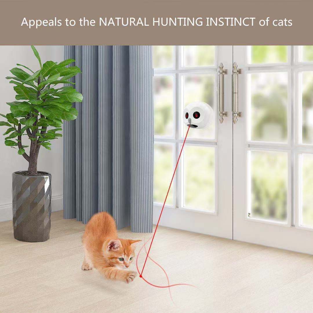 Jouet électrique pour chat à laser rotatif automatique à 360 degrés