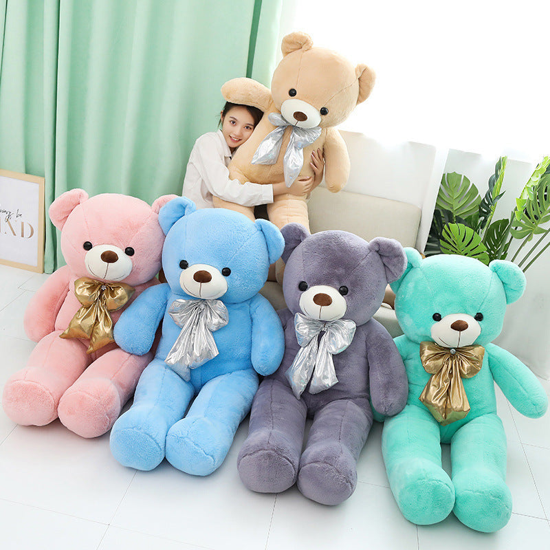 80-100cmx  Cotton Stuffed Plush Animals Toys  Macaron color Teddy Bear Plush Toys Pillow Soft Animal Doll