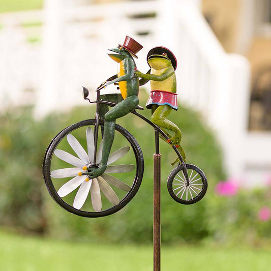 Animal Motorcycle Garden Pile Metal Wrought Iron Courtyard Garden Decoration Windmill